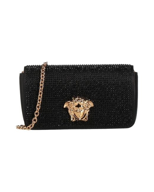 Versace Black Cross-Body Bag Viscose, Silk, Lambskin