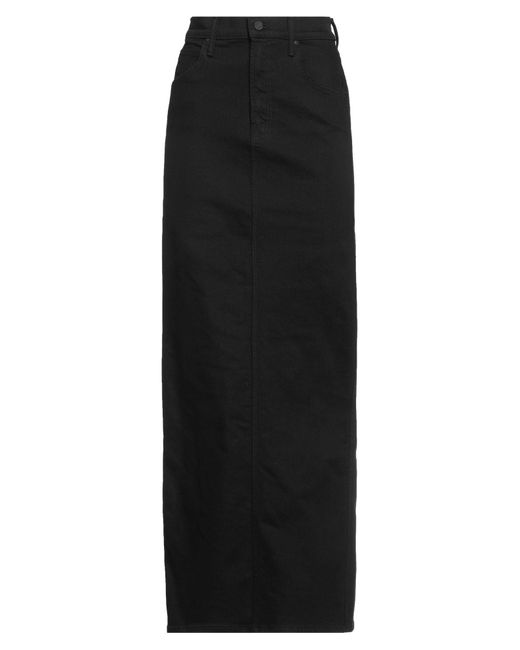 Mother Black Denim Skirt Cotton, Recycled Polyester, Re-Used Cotton, Elastane