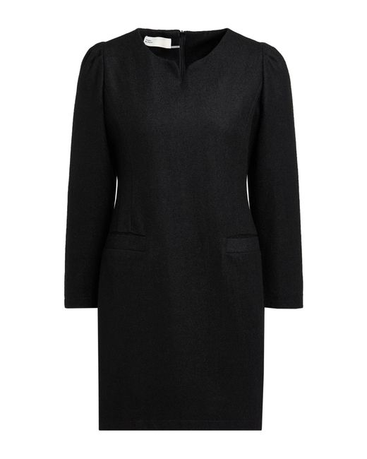 Tory Burch Black Mini Dress Wool, Polyamide