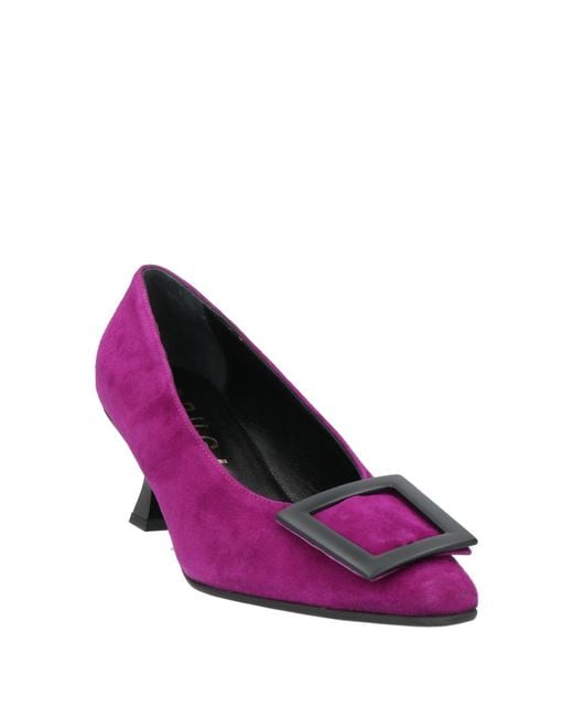 Bruglia Purple Pumps Leather