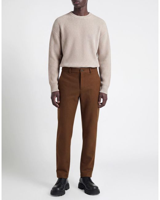 Canali Brown Pants Wool, Cashmere for men