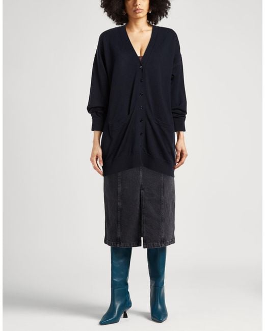 Alpha Studio Blue Midnight Cardigan Merino Wool