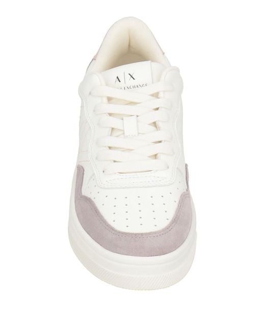 ARMANI EXCHANGE White Sneakers Polyester, Polyurethane