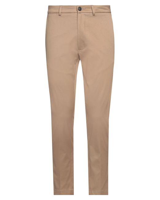 Low Brand Natural Sand Pants Cotton, Elastane for men