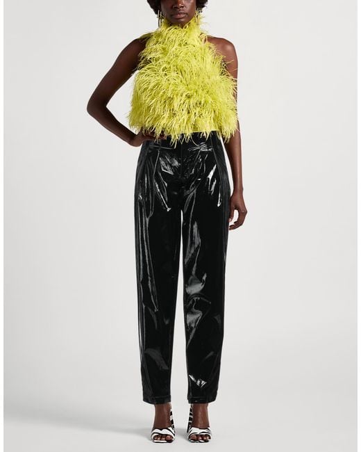 Dondup Black Pants Polyurethane Resin
