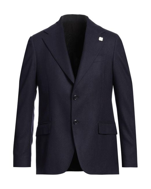 Lardini Blue Blazer Wool, Elastane for men
