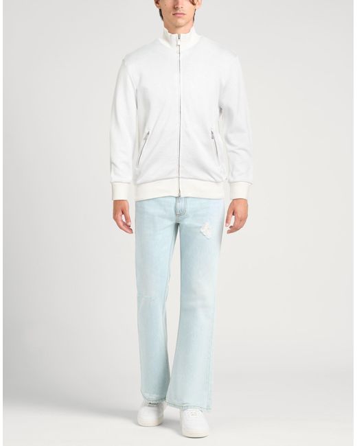 Eleventy White Sweatshirt Cotton, Polyamide for men