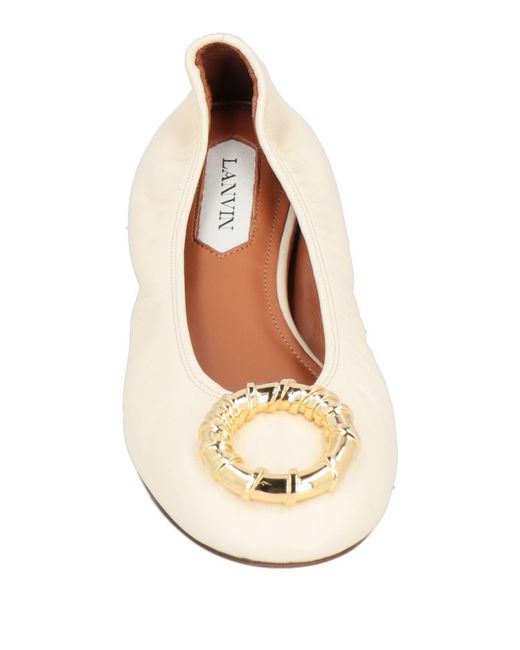 Lanvin Natural Ballet Flats