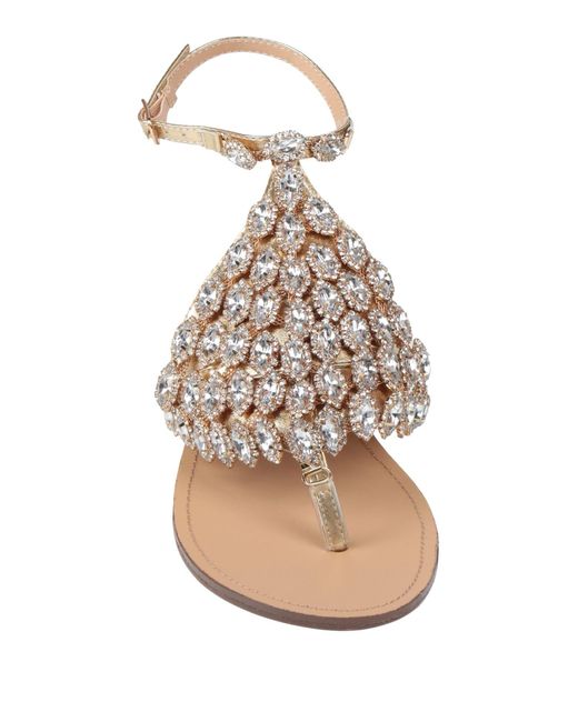 Gai Mattiolo Natural Thong Sandals