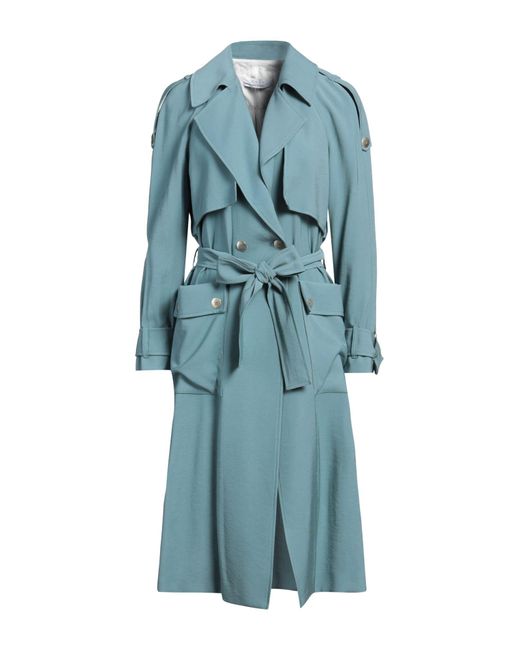 Kaos Blue Overcoat & Trench Coat Viscose, Polyester