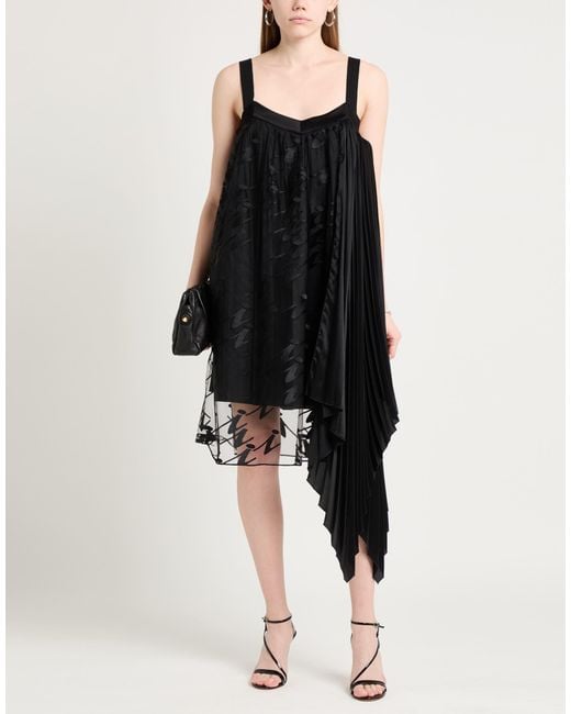 Iceberg Black Midi Dress Polyester, Acetate