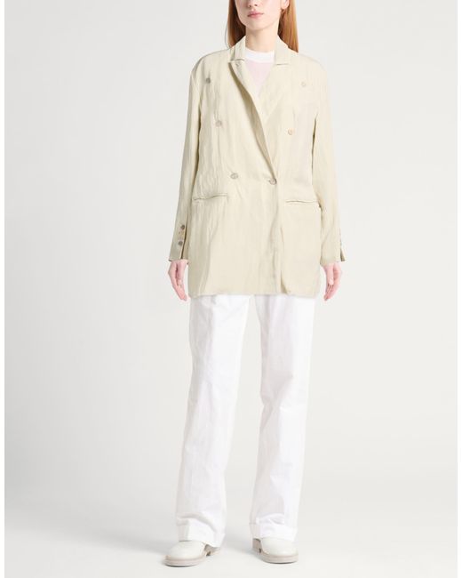 Masnada White Blazer Viscose, Linen