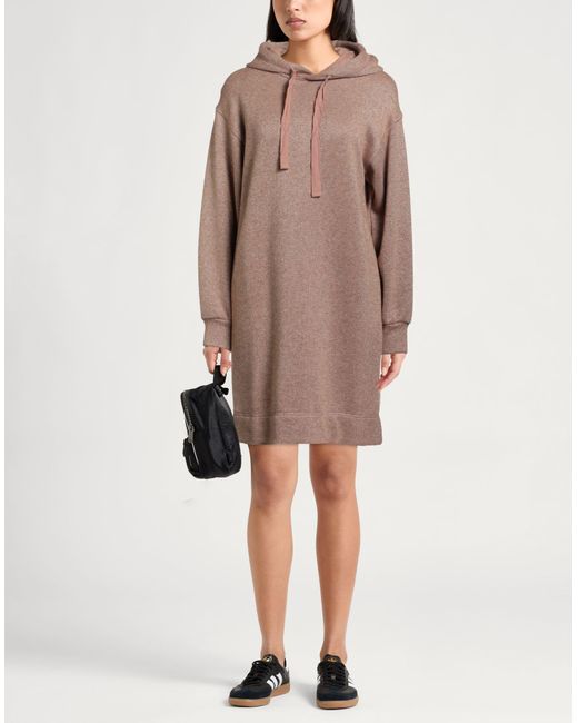 Deha Brown Light Mini Dress Polyester, Viscose, Polyamide