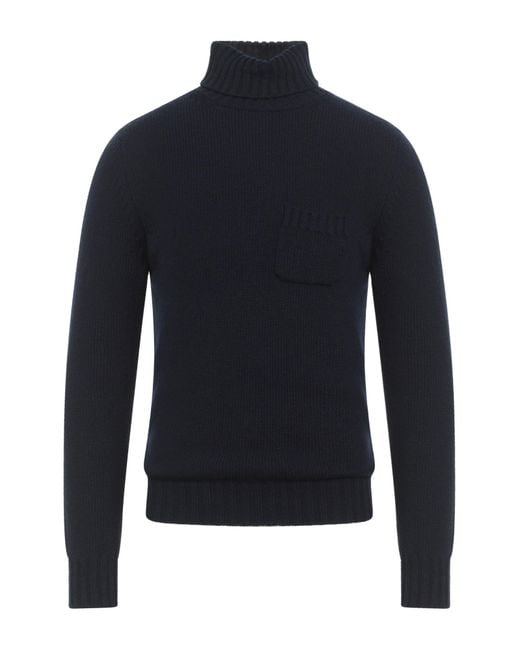 Fedeli Blue Turtleneck for men