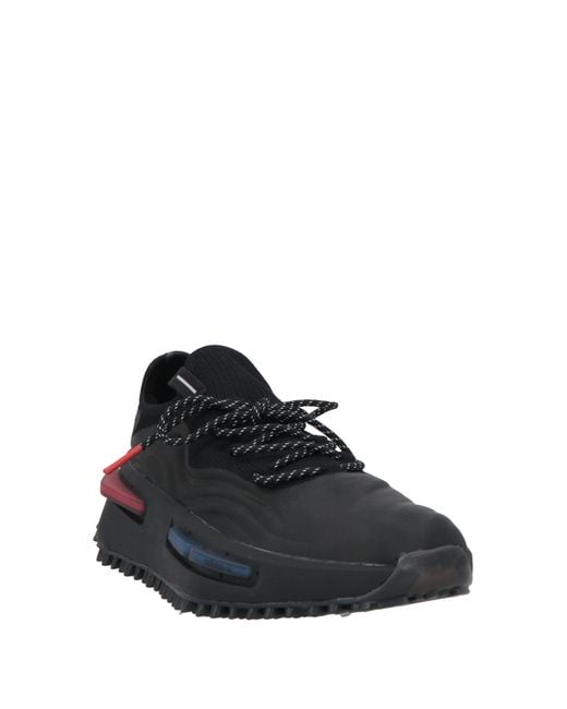 Adidas Originals Black Sneakers Leather, Textile Fibers for men