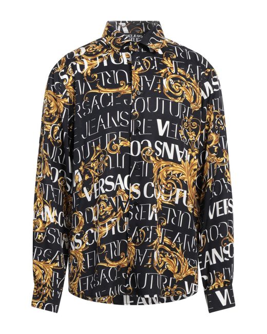 Camisa Versace Jeans Couture de hombre de color Black