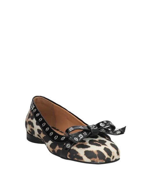 Ganni Brown Ballet Flats