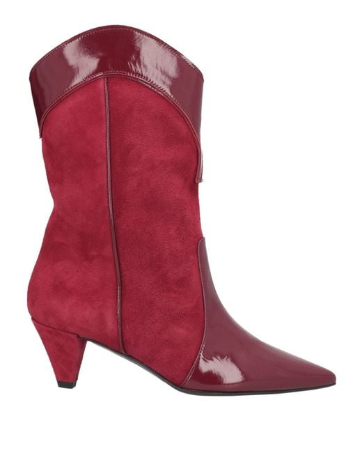 Marc Ellis Red Ankle Boots