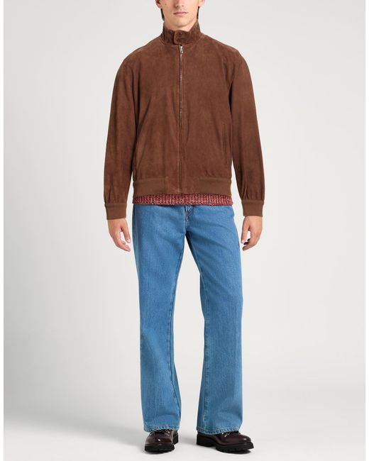 Giocasta Brown Jacket Leather for men