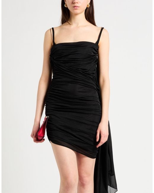 Mugler Black Mini Dress Polyamide, Elastane