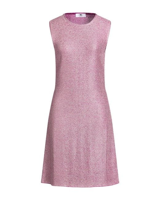 Missoni Purple Mauve Mini Dress Viscose, Metal Fiber
