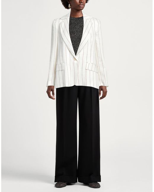 Kaos White Blazer Linen, Polyamide