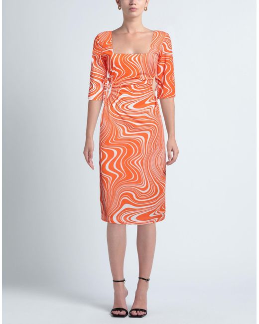 Liquorish Orange Midi Dress