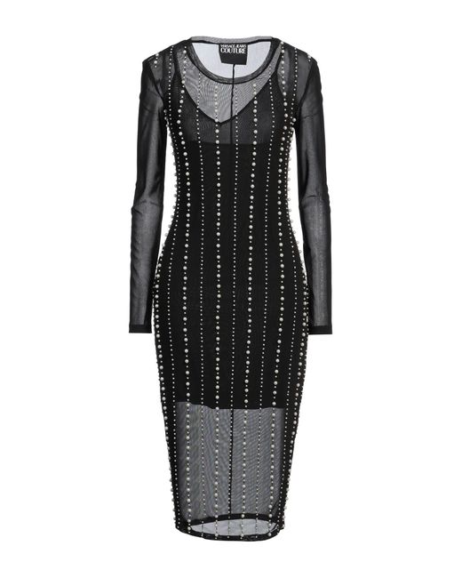 Versace Jeans Couture Black Midi Dress