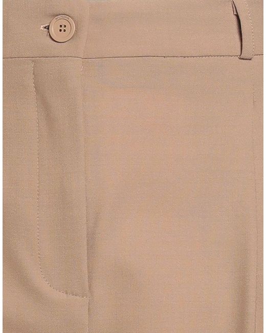 Semicouture Natural Pants Polyester, Virgin Wool, Elastane