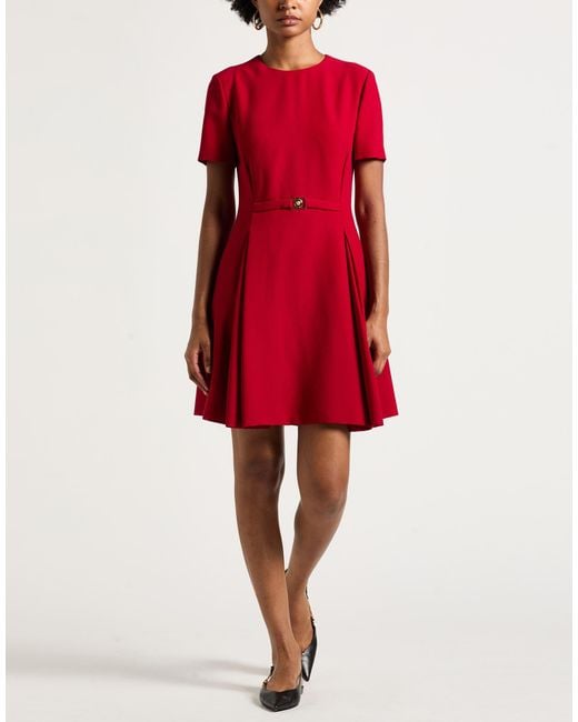 Versace Red Mini Dress Polyester