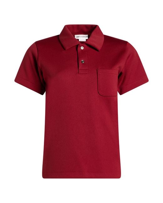 Comme des Garçons Red Polo Shirt Polyester