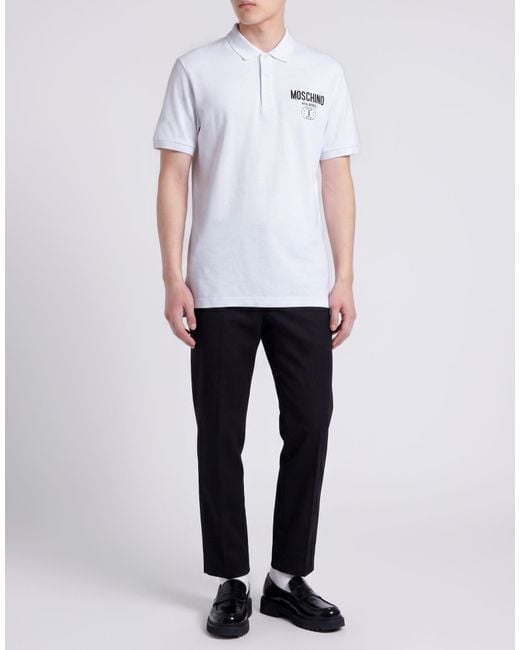 Moschino White Polo Shirts for men