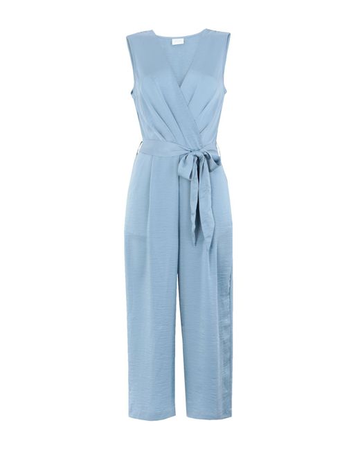 Vila Satin Jumpsuit in Pastel Blue 