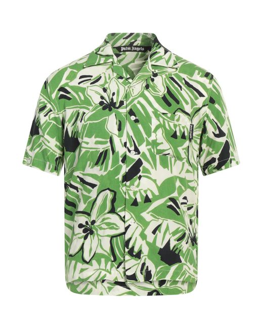 Palm Angels Green Shirt for men
