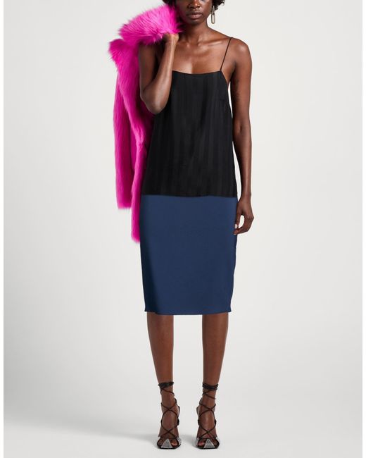 Rinascimento Blue Midi Skirt Polyester, Elastane