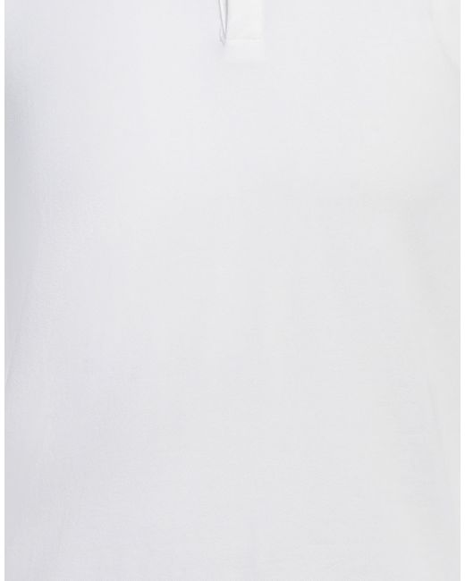 Alpha Studio White Polo Shirt Cotton, Elastane for men