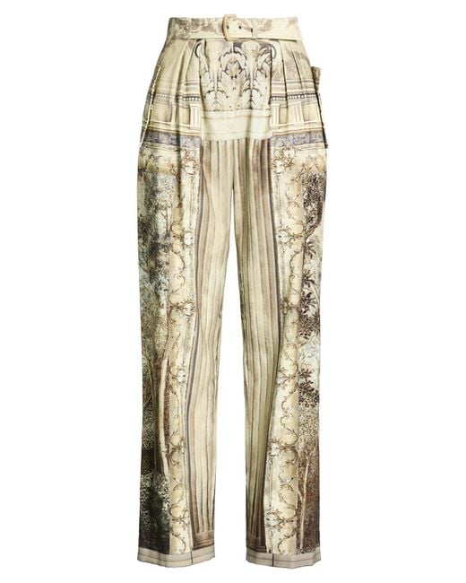 Alberta Ferretti Natural Light Pants Cotton