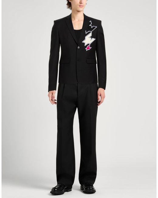 Kris Van Assche Black Blazer Wool, Mohair Wool for men