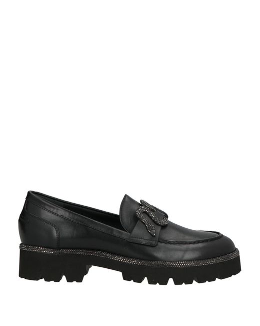 Rene Caovilla Black Loafers Calfskin