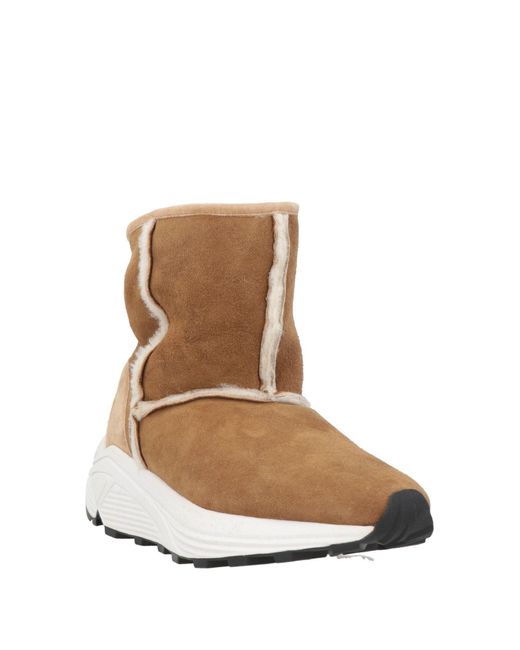 Date Brown Camel Ankle Boots Leather