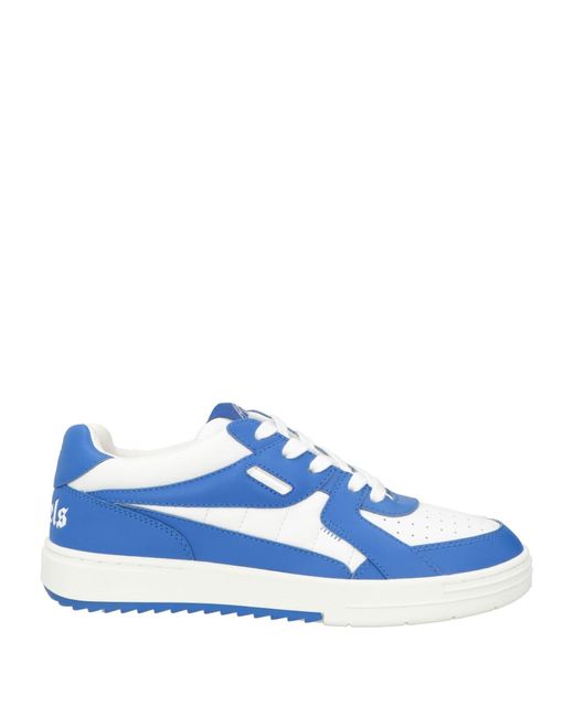 Palm Angels Blue University Lace-up Leather Sneakers for men