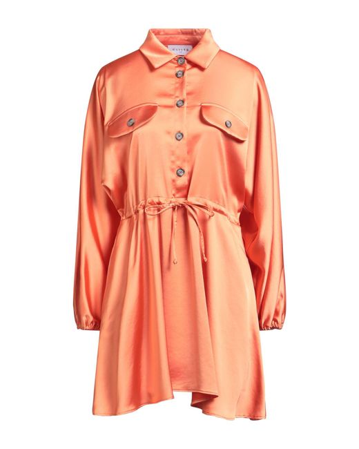 Gaelle Paris Orange Mini Dress Polyester