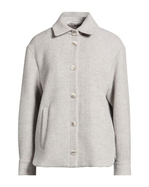 Peserico Gray Jacket Virgin Wool, Polyamide, Polyester, Cashmere