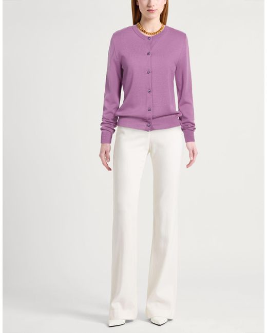 Boutique Moschino Purple Cardigan Virgin Wool