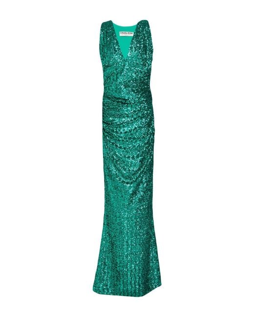La Petite Robe Di Chiara Boni Green Emerald Maxi Dress Polyester