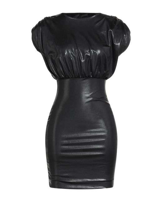 Pinko Black Denim Mini Dress Polyester, Elastane, Polyurethane