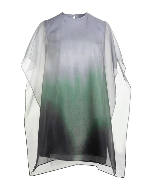 Christian Wijnants Green Mini Dress Silk, Elastane