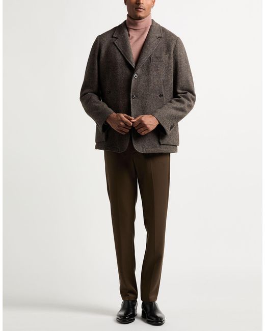 Boglioli Gray Dark Coat Wool for men