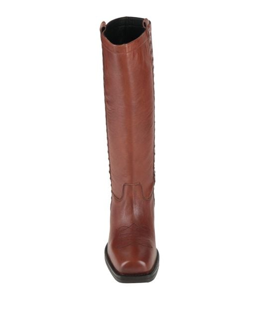 Emanuélle Vee Brown Tan Boot Leather