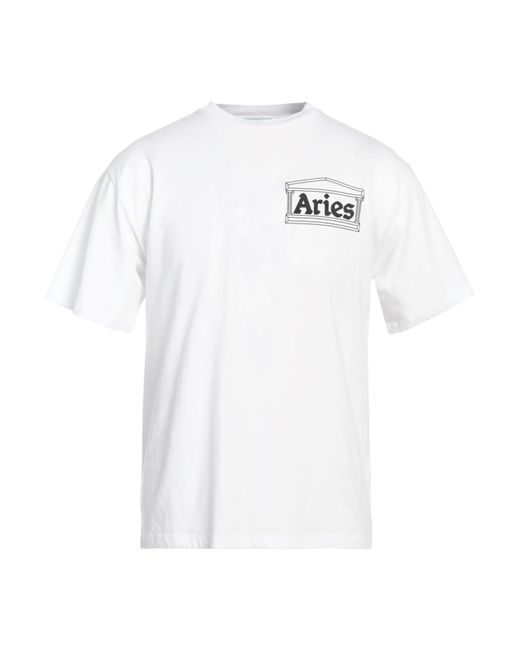 Aries White T-shirt for men